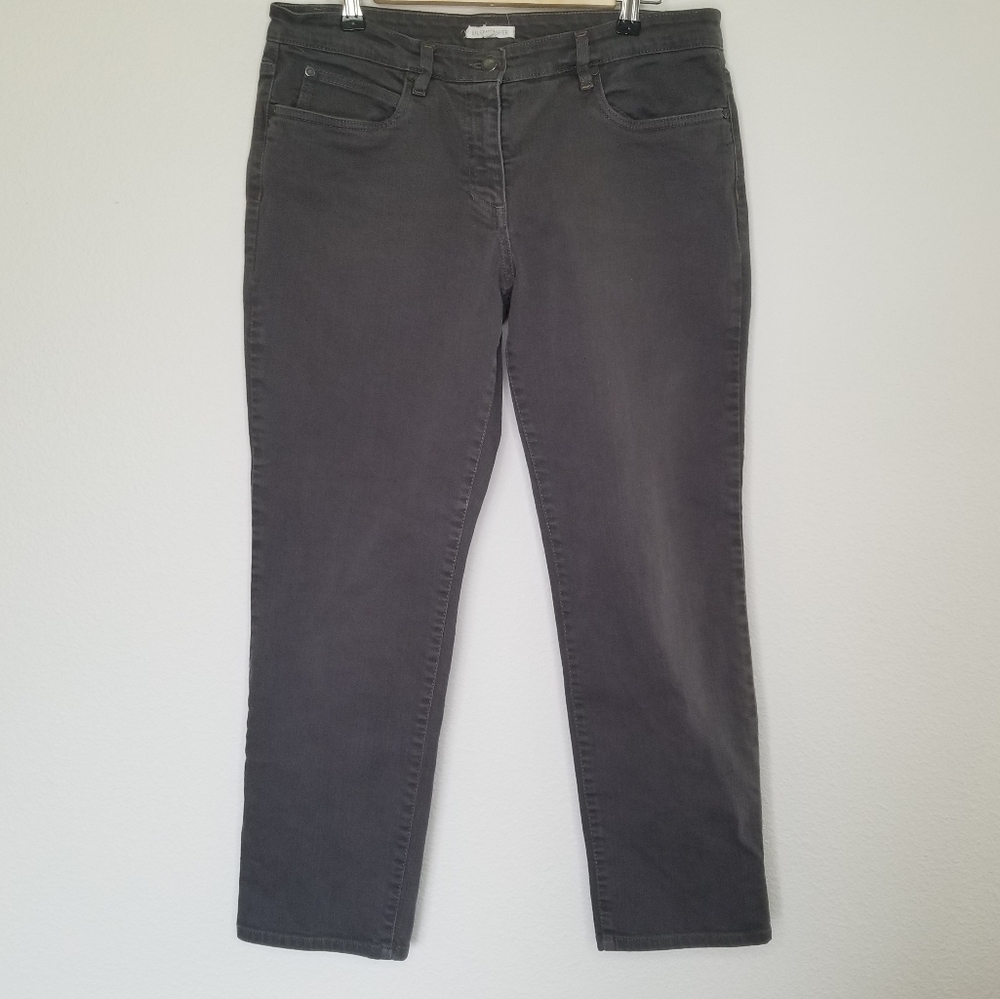 Eileen Fisher gray organic cotton jeans